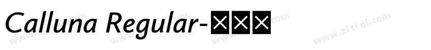 Calluna Regular字体转换